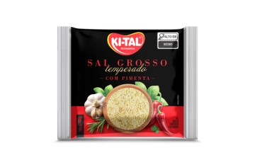 Sal grosso temperado com pimenta
